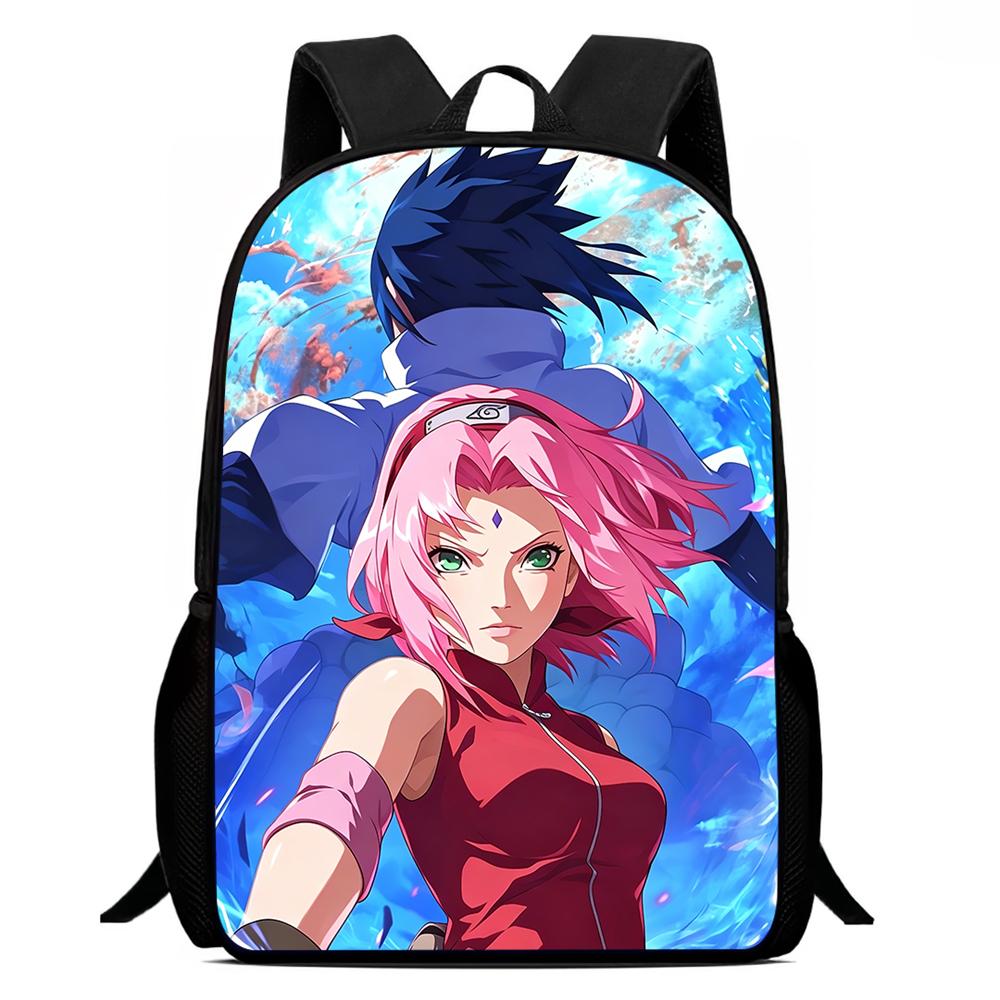 NARUTO Anime 15 Inch Children Cartoon Backpack,Comfort Adjustable Shoulder Straps,School&Daily Use,For 6-11 Year Old Boys&Girls