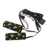 2pcs Motorcycle Heated Grip Pads IP67 Waterproof Hook and Loop Fixing 3 Temperature Settings DC 12V