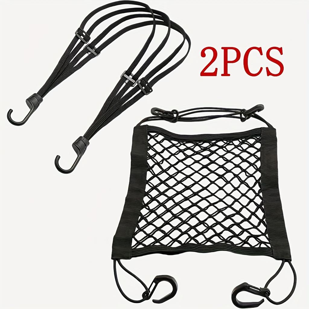Black Elastic Bungee Cord with Hooks for Motorcycle & Bike, Helmet Net Strap, Stretchable Luggage Organizer, Secure & Durable, for Outdoor Travel