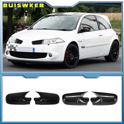 Pair Car Side Rearview Mirror Cover Cap Mirror Shell Case Trim For Renault Megane 2 MK2 2002-2009 Rear View Mirror Cover Cap