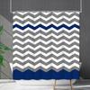 Shower Curtain Waterproof And Mildew-Proof Line Lattice Bathroom Striped Bathroom Curtain Shower Curtain Partition Curtain Free Of Punching