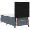 Box Spring Bed with Mattress Dark Gray 100 x 200 cm Velvet
