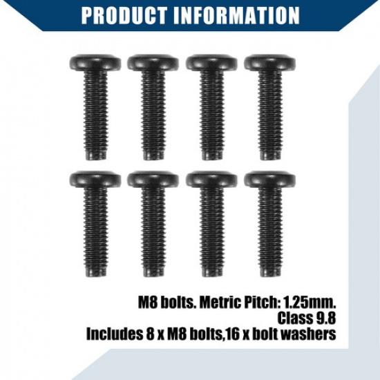 Windshield Frame Screws Bolts EIGHT  for Jeep Wrangler JK 2007-2018