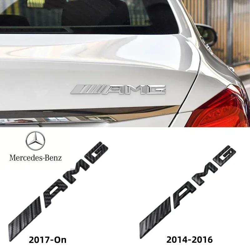 C200 E300 2026 Hot 3D ABS Carbon Fiber Plastic Car Emblem Sticker for  Mercedes Benz W212 W213 W176 W205 W204 A/B/C/E/G/CLA/GLK
