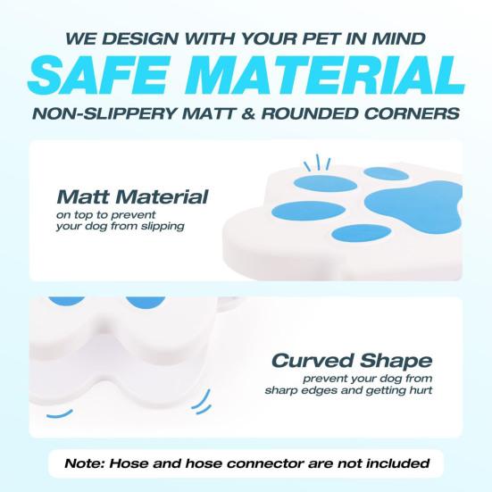 Dog Water Fountain Interactive Pet Sprinkler Toy Claw Pedal Water Dispenser Dog Drinking Station for Outdoor Play