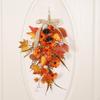 Fall Teardrop Swag Hanging Ornament Decorative Artificial Wreath for Stairs