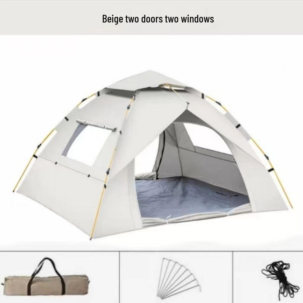 Portable Automatic Folding Camping Tent - Sun, Moisture, & Mosquito Protection for 2-4 People
