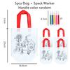 5pcs Graffiti Bag with Marker Children Drawing Toys Puzzle Parent-child Interaction Color Cognition Preschool Activity Props TMZ