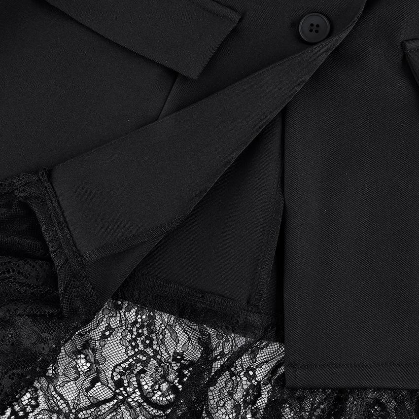 New Autumn And Winter High-End Slim-Fit Lace Patchwork Blazer With A Stylish And Sophisticated Design