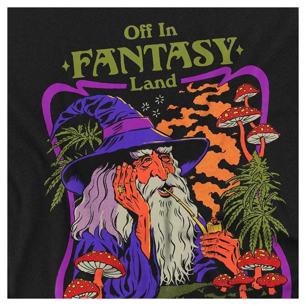 Steven Rhodes Unisex Adult Off In Fantasy Land Long-Sleeved T-Shirt