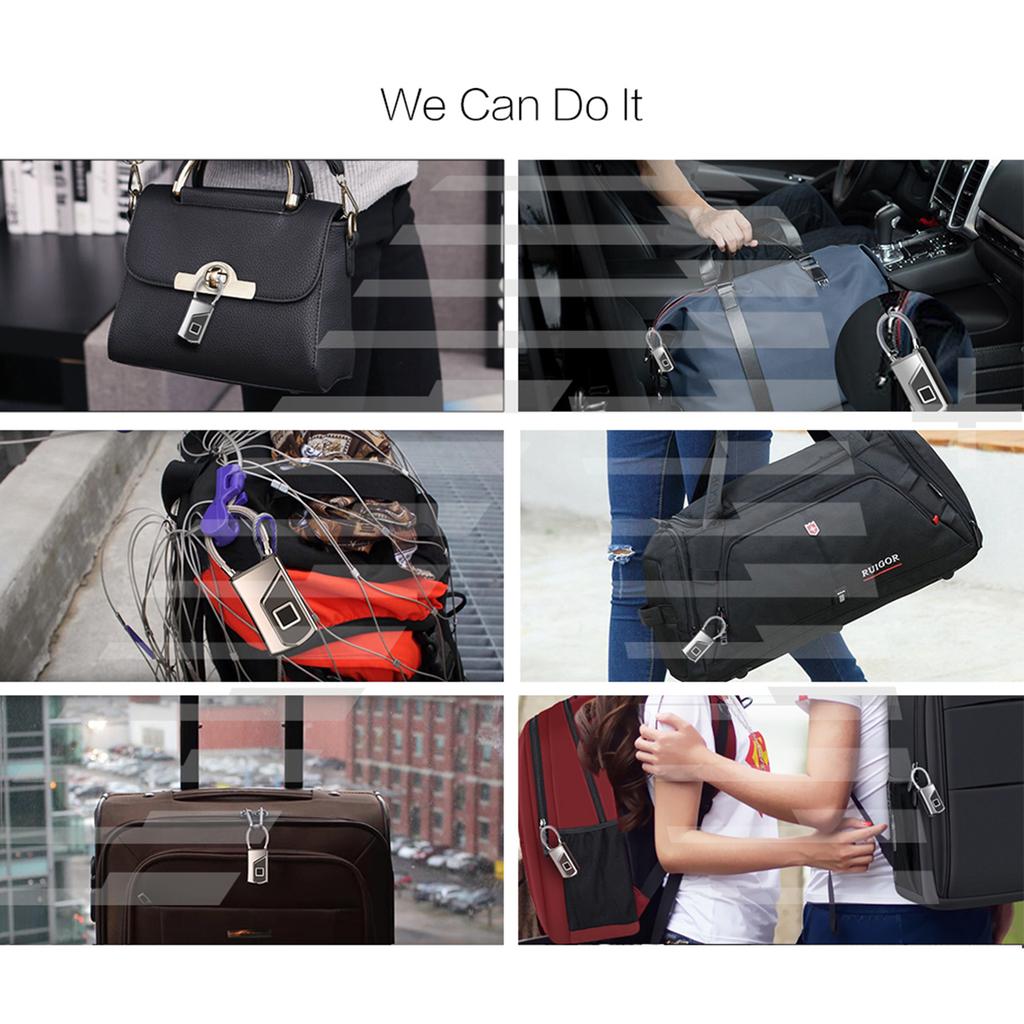 L1 Smart Biometric Fingerprint Lock Usb Rechargeable Anti theft Security Padlock Waterproof For Luggage Case Door