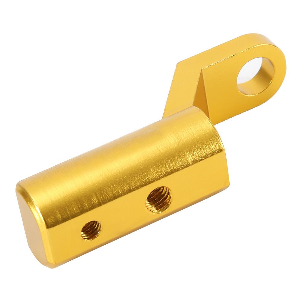 Rearview Mirror Base Extension Mount Bracket Hooks Support Holder for Motorcycles(Golden)