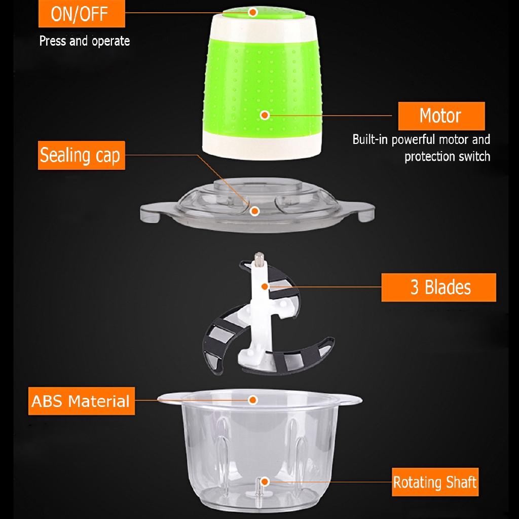 Multifunction Electric Chopper Meat Grinder 2L Food Vegetable-Blender Stuffing Mincer 220V