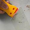Plastic Razor Scraper with 10pcs Double Edged Plastic Blades Hair Extension Tool for Debris Sticker Label On Glass Windows Removal Scraper Tool
