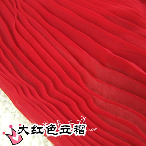 1 Stück mehrfarbiger plissierter Chiffonstoff plissierter Stoff einfarbig für Organza Kleid Rock Crinkle Stoff Meterware