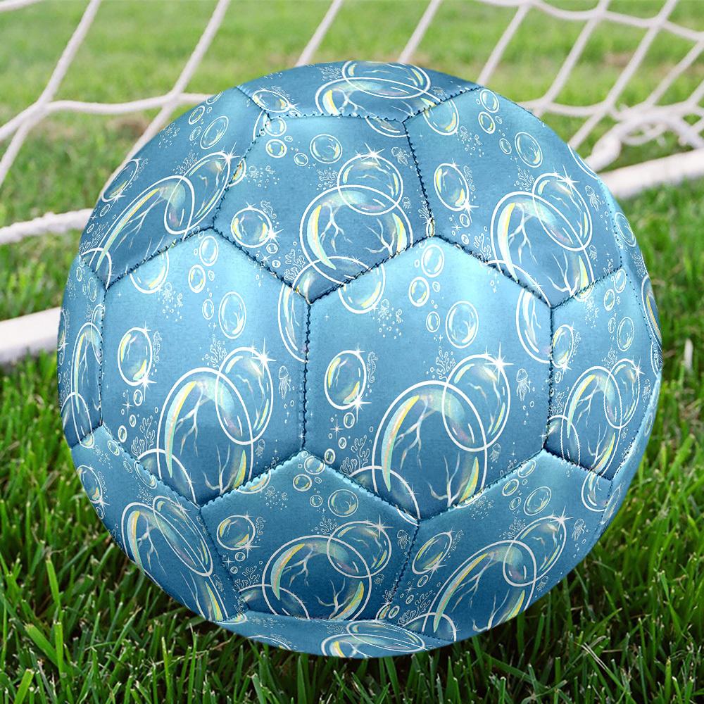 1pc Underwater Bubbles Theme Soccer Ball Football, Size 5, Lightweight PVC, Outdoor Training Soccer Ball,Gift J61419