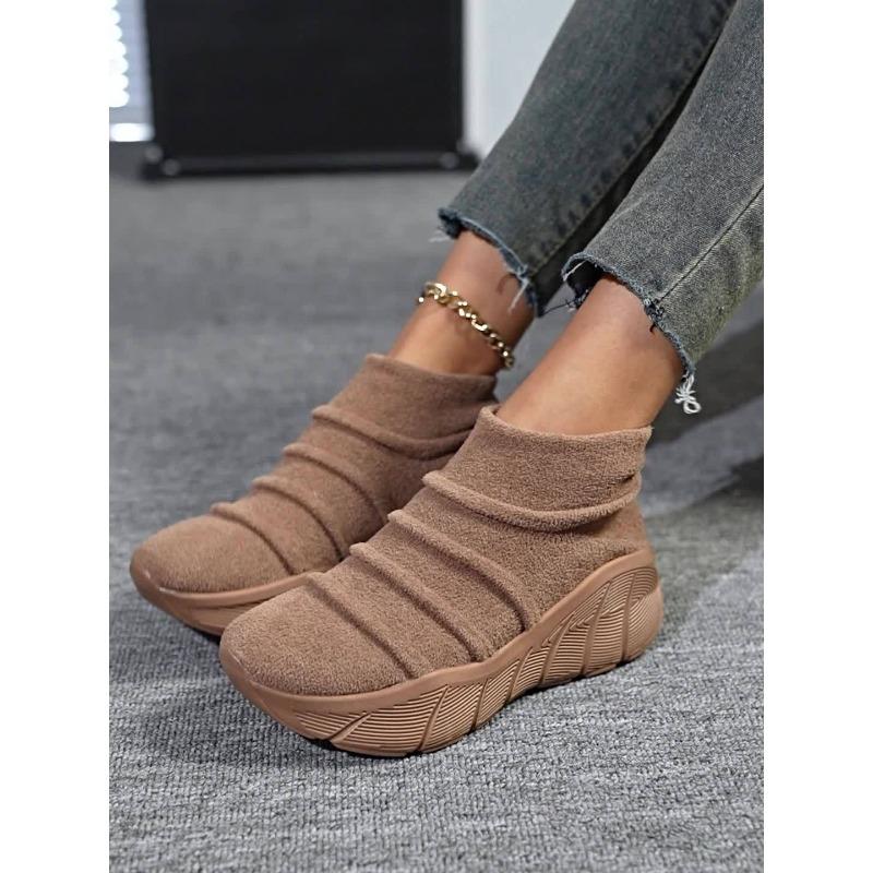 Cozy Fleece-Lined Women's Running Shoes - Lightweight, Soft & Comfortable for Fall/Winter