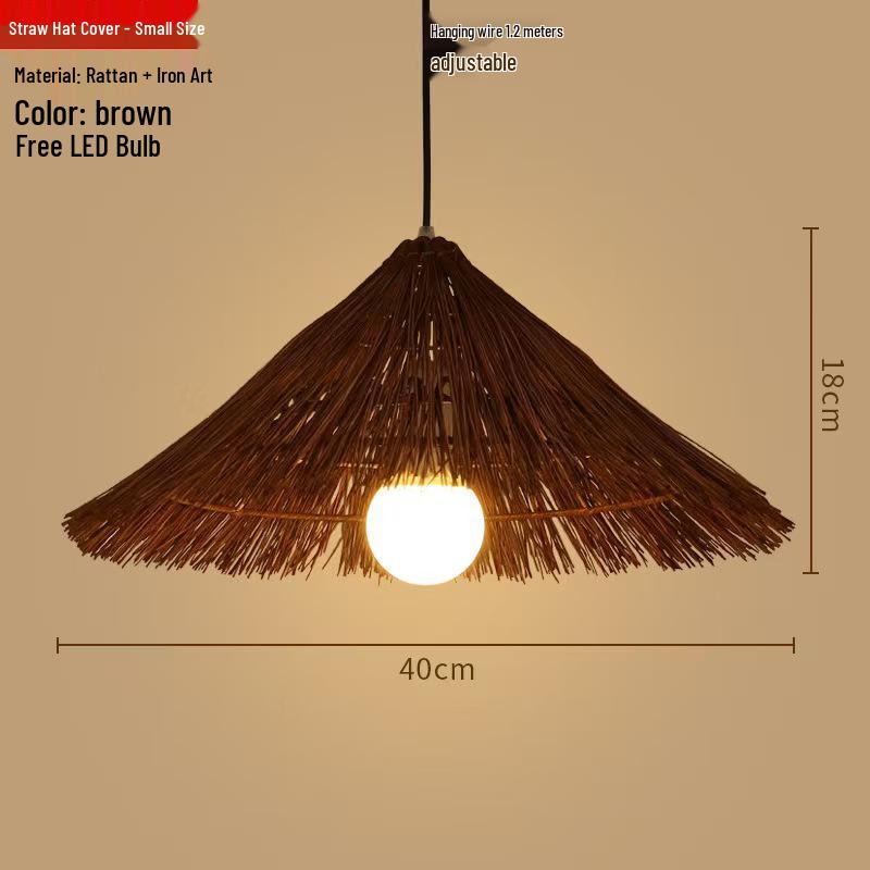 Bamboo Weaving Pendant Lamp - Zen Tea Room & Restaurant Lighting, New Chinese Style Rattan Lantern