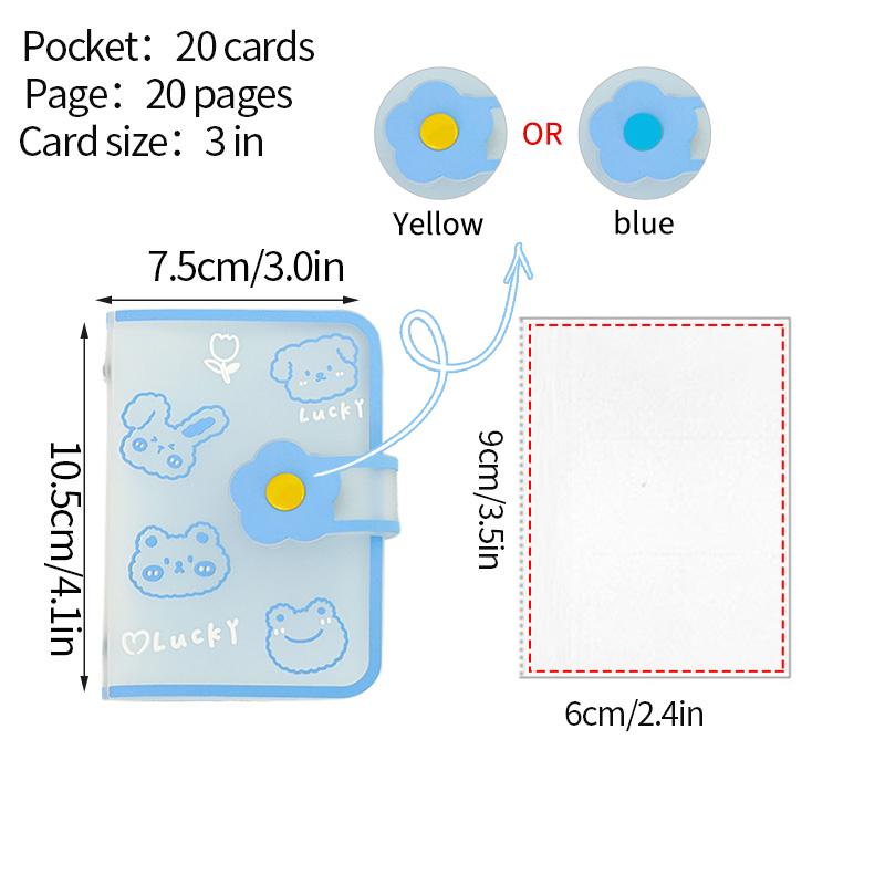 Mini Photocard Holder 3inch Photo Album Kpop Star Photocards Storage Photo Card Ticket Collect Book Transparent Page Card Album