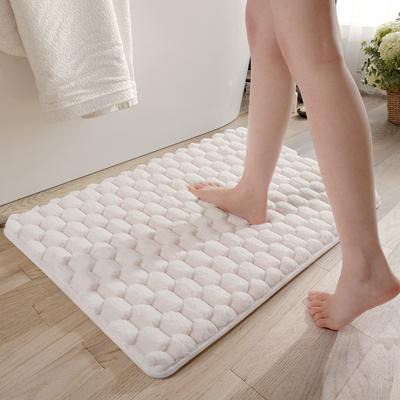 Granular Plush Memory Foam Bath Mats, Simple and Comfortable Bathroom Rug, Water-absorbent Non-slip Shower Room Door Mat