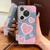 Leopard Heart Leather Denim Texture Phone Case for iPhone 16/15/11 - Compatible with iPhone 17 Pro Max 