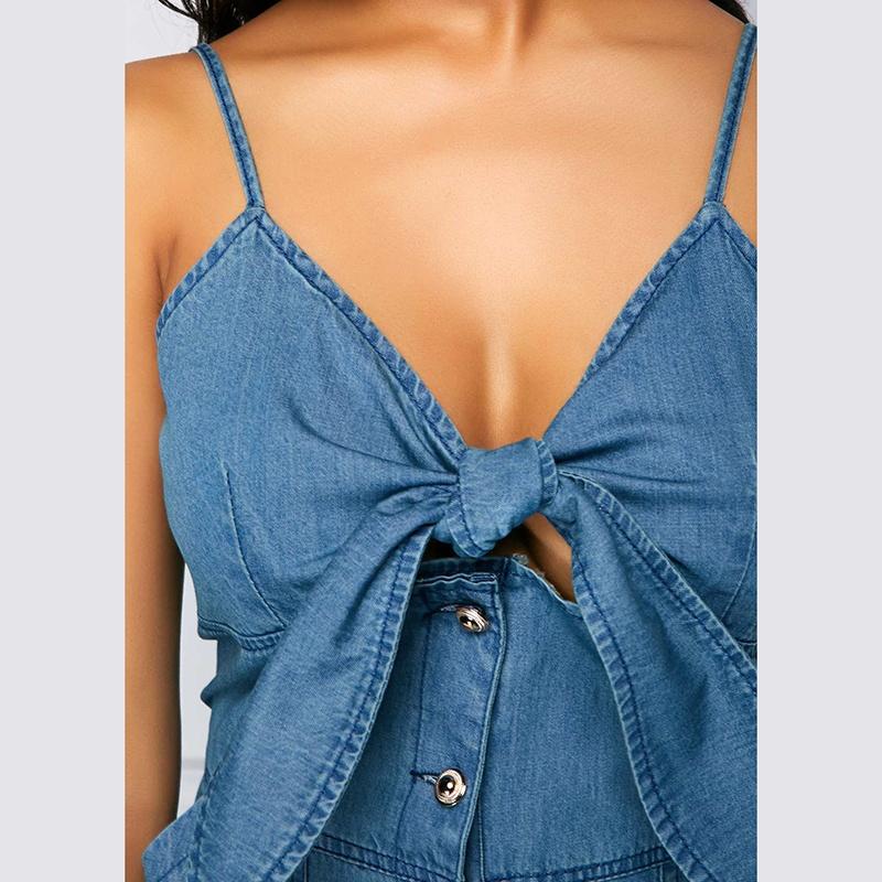 Plus Size Women Summer Jumpsuits Rompers Off Shoulder Denim Jeans Elastic High Waist Playsuits Overalls
