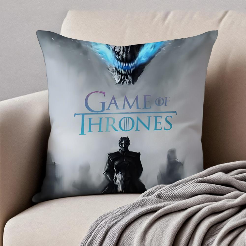 Fashion GGame Of Thrones TV icons Cushion Cover Pillowcase Antidustmite Invisible Zipper Short Plush Sofa Cushion