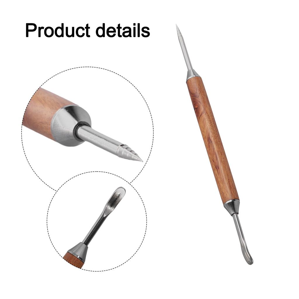 Coffeeware Coffee Art Pen Coffee Tool 150mm Coffee Art Pen Coffee Tool Latte Stainless Steel Wood Coffeeware New