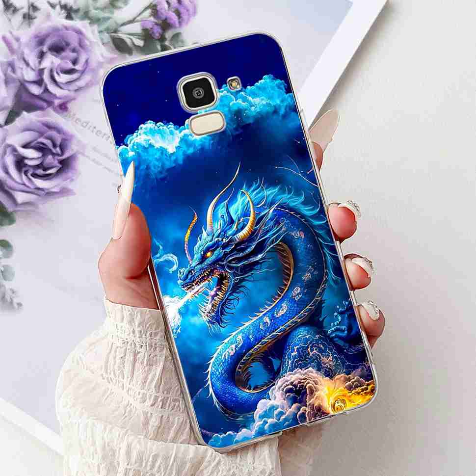 For Samsung Galaxy J6 2018 SM-J600F Case Fashion Girl New Flowers Soft Silicone TPU Cover For Samsung j6 J6 2018 Phone Shell