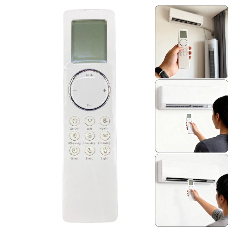 Ergonomic Air Conditioning Remote Controller For YBE1F Durability ABS Construction Long Ranges