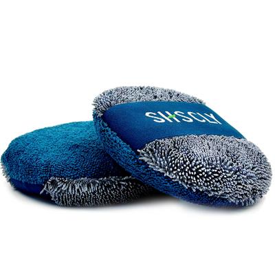SHSCLY Sisclay Sponge Applicator Sponge Buff Polishing Sponge (Gray/Blue 2 Pack)