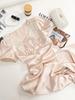 South Style Dress: Satin Lace Patchwork Long Skirt for Women