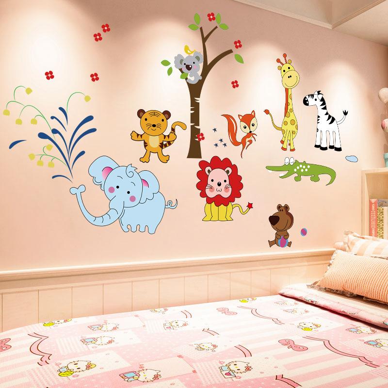 Cartoon Dinosaur 3d Wall Stickers  Baby and Children's Room Decoration  Bedroom Bedside Wallpaper Wall Decoration Stickers