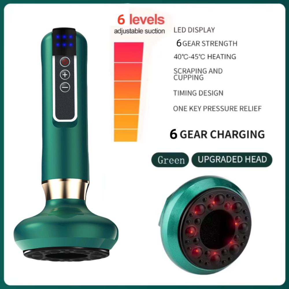 

Intelligent Dredging Meridian Massager Vacuum Guasha Instrument Electrical Cupping Device Home 6 Levels