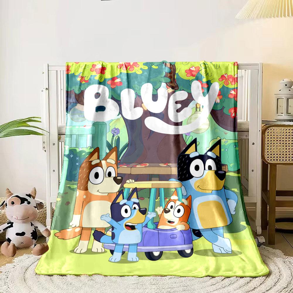 Bluey Family Cartoon Blanket bedroom Blanket for Livingroom Couch lunch break Soft Cozy throw for Friend's festival Gift