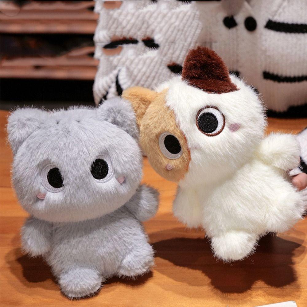 Siamese Kitten Orange Cat Plush Doll Lazy Heterochromatic Cat Doll  Kids Holiday Gifts