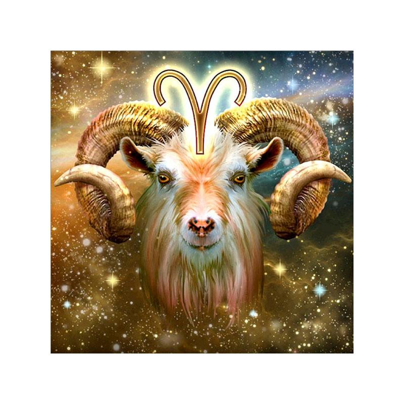 Peinture diamant 5D, cercle complet, mosaïque de dessin animé, peinture en cristal, Constellation, Art, décoration de salon et de chambre à coucher