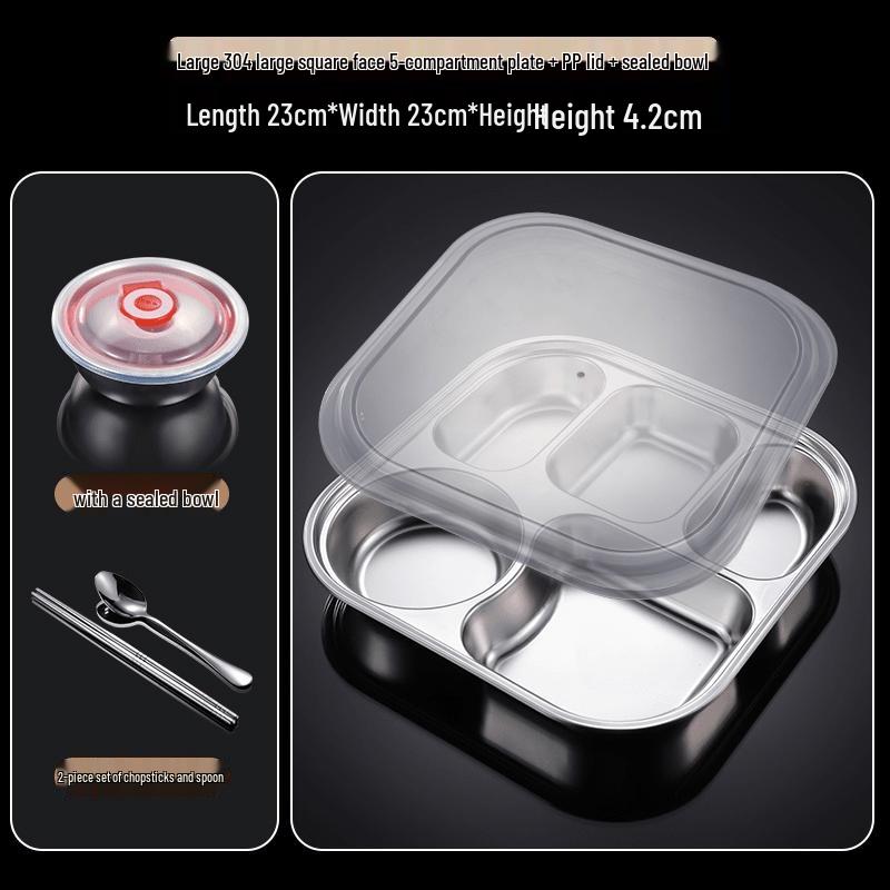 Stainless Steel Divided Dinner Plate