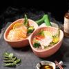 Japanese style ceramic tableware, sashimi plate, salad plate, two grid ceramic strawberry plate dinner set plates and dishes