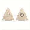 Stu Unisex Hooded Zip-Up Sweatshirt With Letter Print Fleece-Lined Oversized Fit Winter Casual Wear