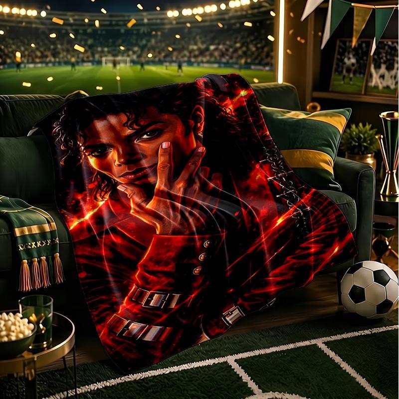 Michael Hat Throws Blanket Flannel Blankets Plush for Couch Bed Gifts for Men Women Travel picnic blanket Christmas fan gifts