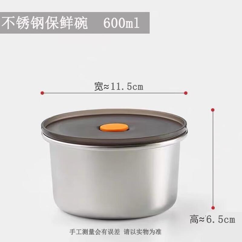 Zhishi 3-Piece Round Stainless Steel Food Storage Container Set