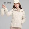 2026 Women's Winter Lightweight Hooded Cropped Down Jacket, Long Sleeve, Slim Fit, White Duck Down, Warm Casual Outerwear.