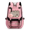 Pusheen Cat Large Capacity Backpack Outdoor Travel Laptop Bag Student Casual Daypack Cute Kitty Design