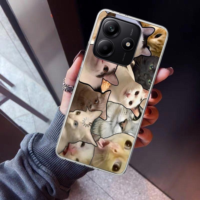 

Crying Cat Memes Phone Case For Xiaomi Redmi Note 10 11 12 13 14 15 Pro Plus 11S 12S 14S 11T 11E 10S Soft TPU Back Cover Redmi N Redmi Note 11 Pro 4G