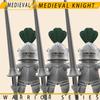 Medieval Military Knights Series Building Blocks Castle Army Soldier Figures Shield Sword Accessories Warrior Bricks Gifts Toys