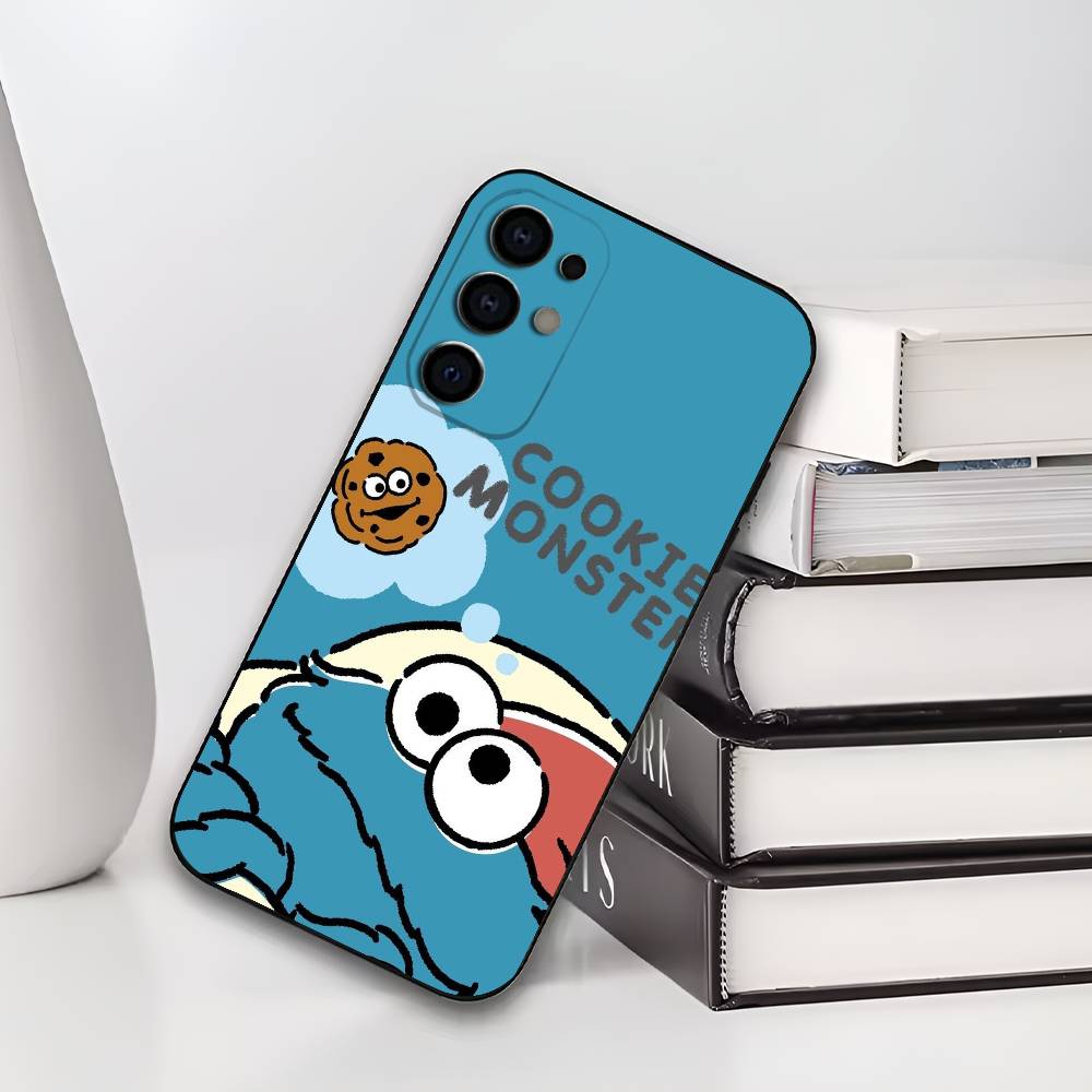 C-Cookies Monster Cartoon Handyhülle Für Samsung S25,S24,S21,S22,S23,S30,Ultra,S20,Plus,Fe,Lite,Weiche Schwarze Hülle