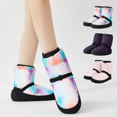 Women Ballet Shoes Warm Up Booties National Dancing Shoes Winter Dance Boots Warm Antiskid Ballerina Boots Training Shoes