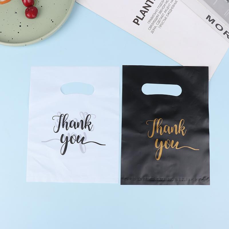 100 Buc Mini Pungi Cadou din Plastic cu Mesaj de Mulțumire Pungi pentru Bomboane de Nuntă Pungi Cumpărături cu Mânere Decorare Nuntă Petrecere de Aniversare