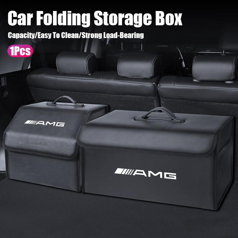Car Organizer Storage Box Collapsible Camping Box Accessories Car Hub Cap For Mercedes Benz AMG W214 W205 W204 W206 W213 W212 W2